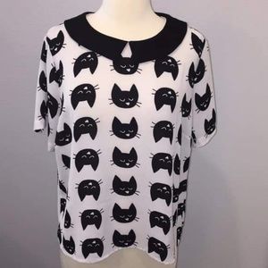 Black Cat Blouse